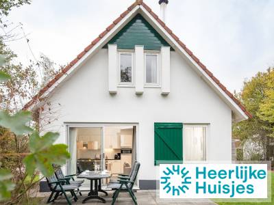 Comfortabele bungalow voor 5 personen met houtkachel op autovrij park in Drenthe