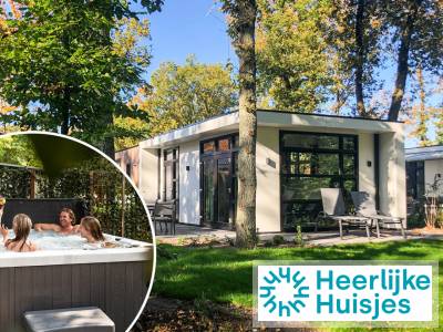 Luxe vakantiehuis voor 4 personen met buitenspa op Recreatiepark Beekbergen, op de Veluwe