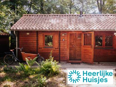 Sfeervol houten huisje voor 4 personen in de natuur op de Veluwe met terras