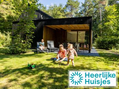 Moderne 6-persoons bungalow met sauna en buitenspa op bosrijk vakantiepark in Drenthe