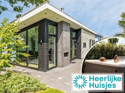 Comfortabel 4 persoons chalet met buitenspa op vakantiepark Esmeer in Aalst