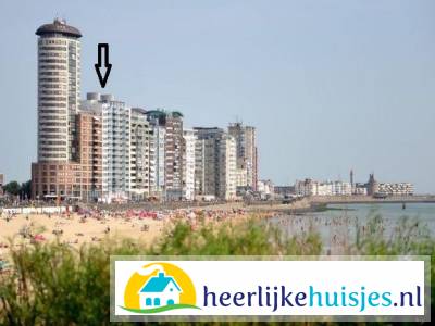 Vierpersoons strand-appartement met zeezicht aan de Boulevard van Vlissingen.