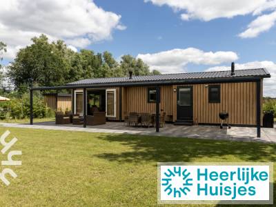 Prachtige 5 pers. chalet met natuurgebied op loopafstand, op kleinschalig park in Havelte