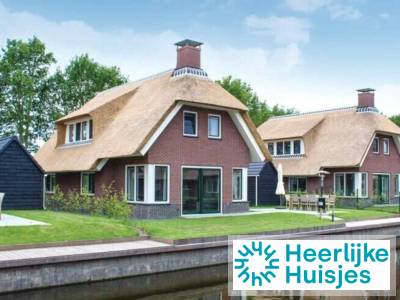 8 persoons huisdiervriendelijke wellnessvilla met sauna aan de Friese Meren