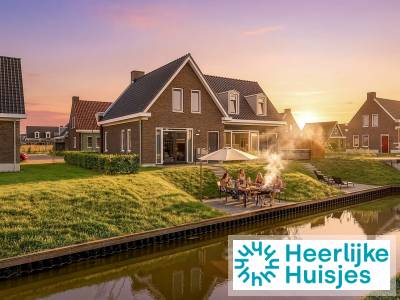 Luxe vakantiewoning voor 6-personen met terras aan het water in West-Friesland