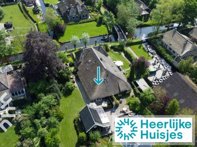 Rustig 2-persoons vakantiehuis met ruime tuin in hartje Giethoorn
