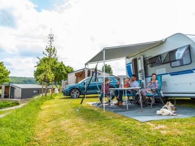 Kampeerplaats Comfort XL uitzicht