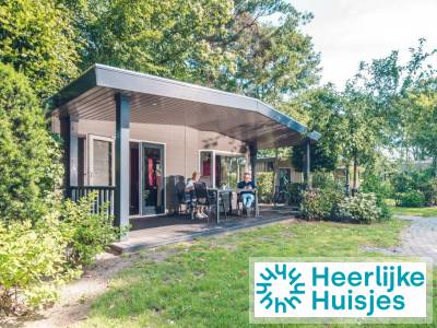 Luxe 4-persoons chalet met veranda nabij Voorthuizen op de Veluwe