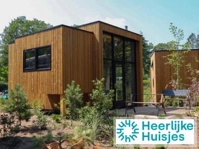 Tiny House voor 4 personen op vakantiepark Bad Hoophuizen aan het Veluwemeer
