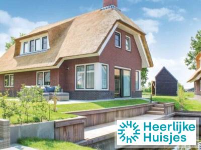 Ruime villa voor 8 personen aan het water in Friesland